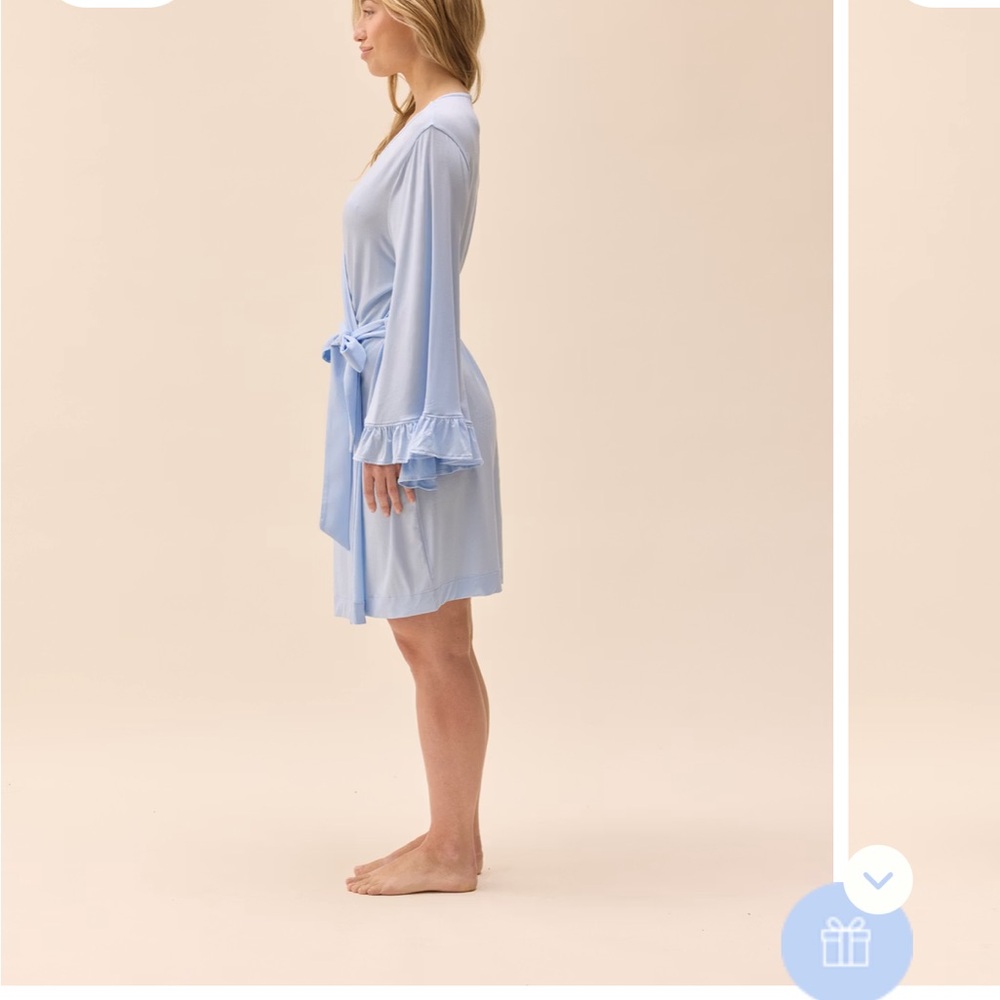 Go Slow Short Robe Blue - Picture 3 of 8